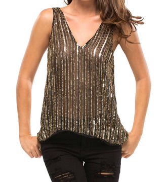 Parker - Fallon Sequin V-neck Top