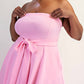 The Curve La - Plus Size Knit Tube Maxi Dress With Self Belt