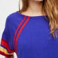 Free People - Knit Short Sleeve Striped Minidress