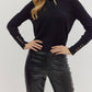 Entro - Solid Long Sleeve Knit Top