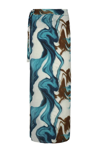 Nelblu - Pareo Olas Verde Wrap Skirt