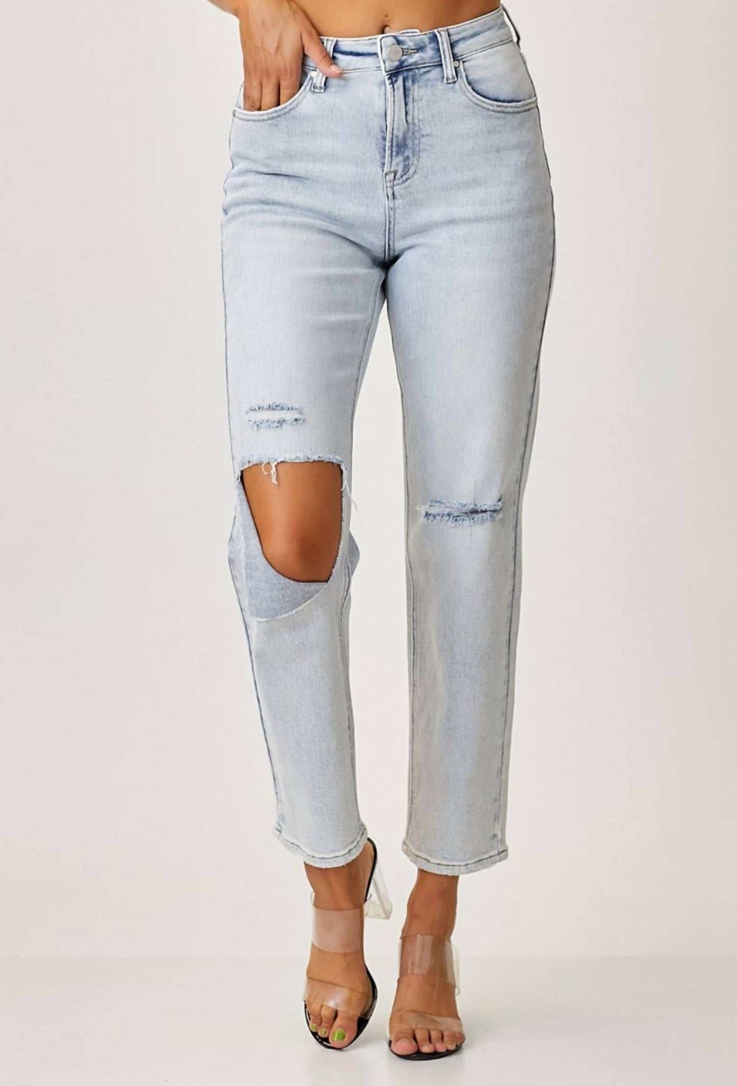 Risen - High Rise Light Wash Jeans