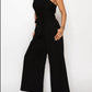 A.C.G. Los Angeles - Dressy & Casual High Waisted Palazzo Belted Pants & Halter Cropped Top Set