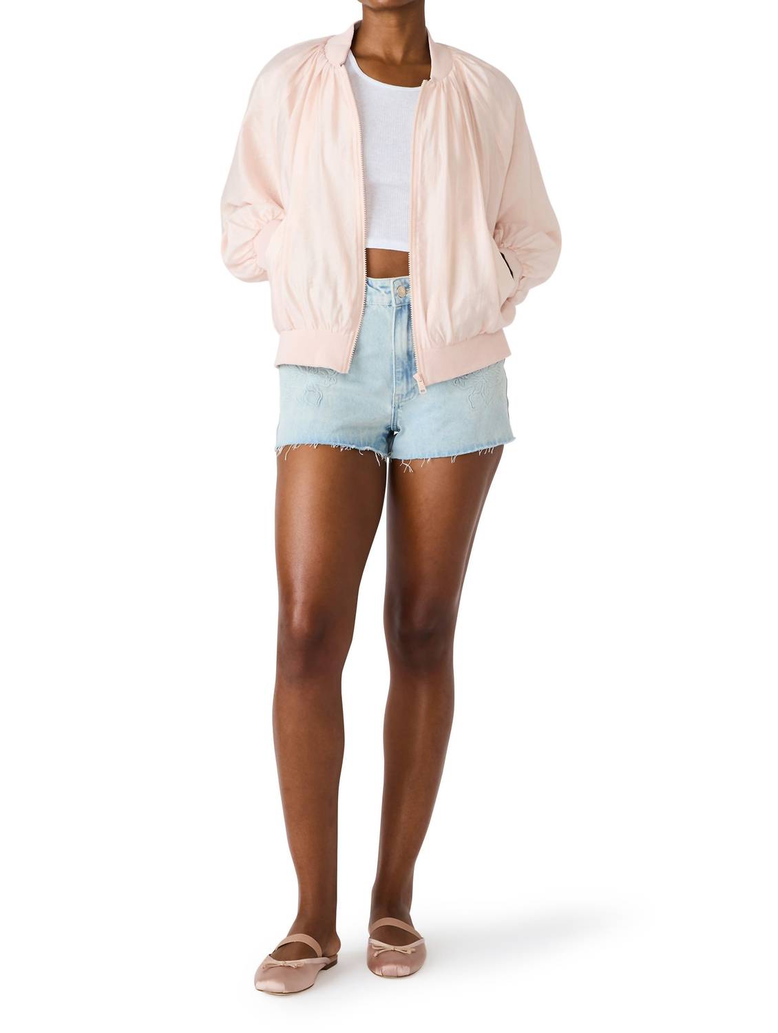 Steve Madden - Bessie Woven Bomber Jacket