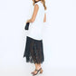 Aureum - Lace Trim Shirt Dress
