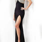 Jovani - Halter Neck Embellished Fitted Dress