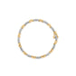 10K Two-Tone Gold 1/2 Cttw Diamond Alternating 3 Stone and X-Link 7" Bracelet (I-J Color, I2-I3 Clarity)