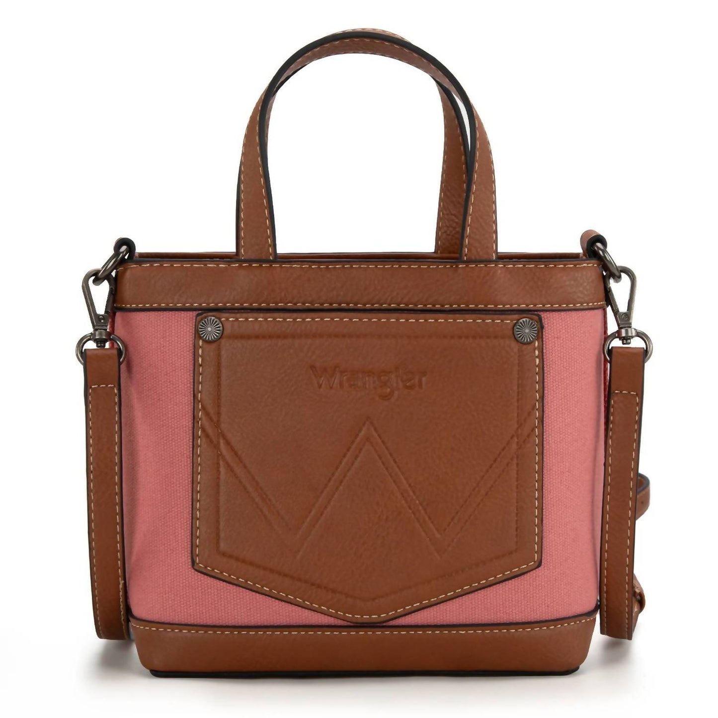 Montana West - Women's Wrangler Canvas Stitch Crossbody Tote