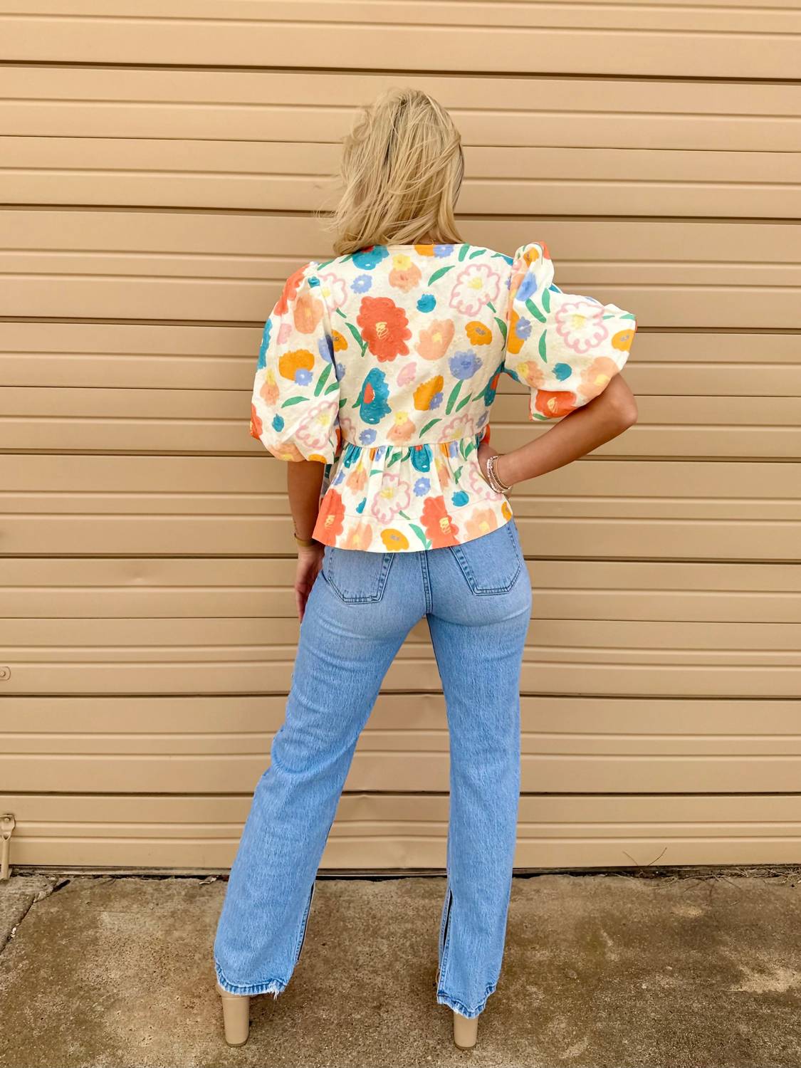 Aureum - April Front Tie Floral Top