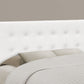 Full Size Headboard Only Upholstered Leather Look - White