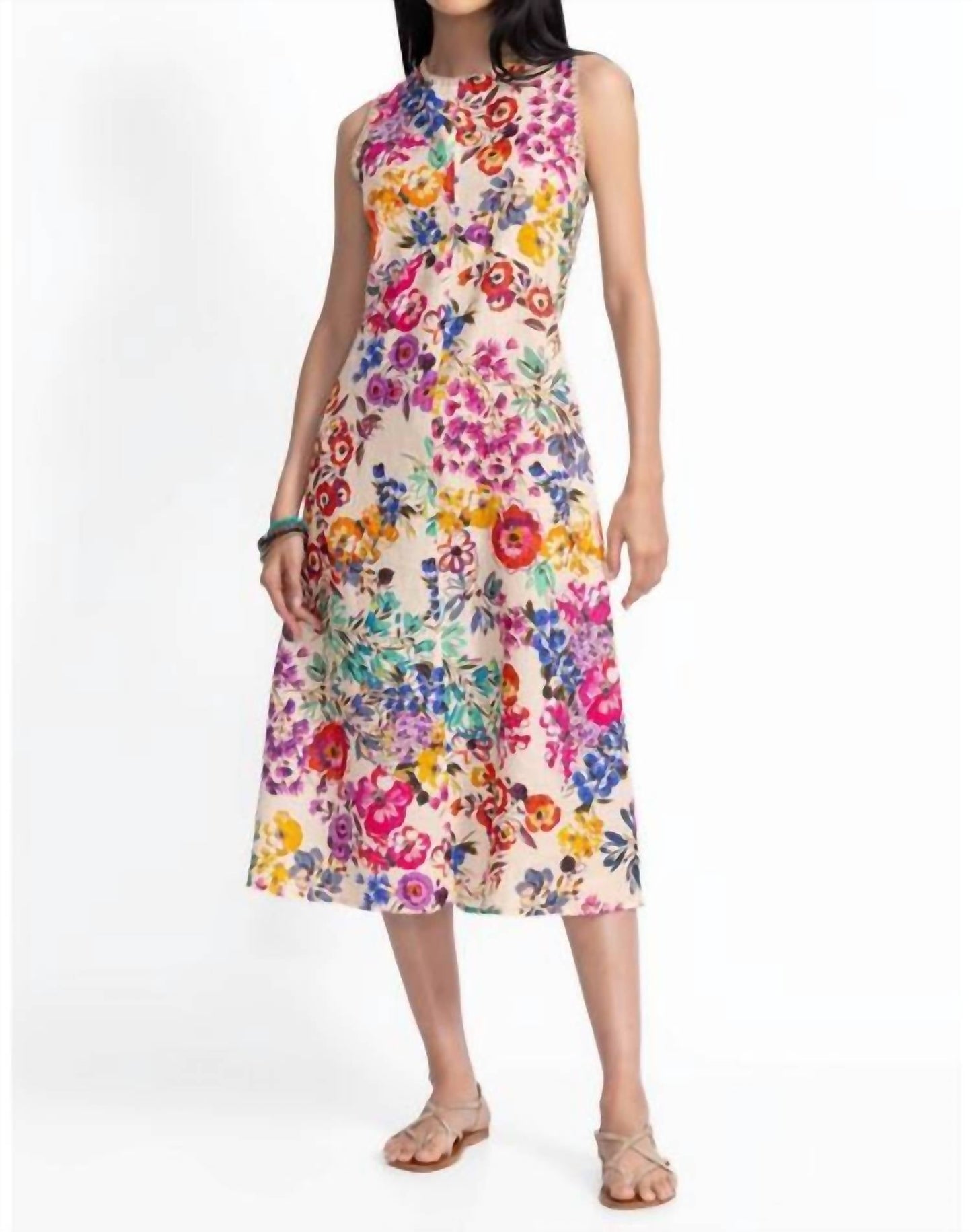Johnny Was - LINEN CHEVRON TANK DRESS EVALON