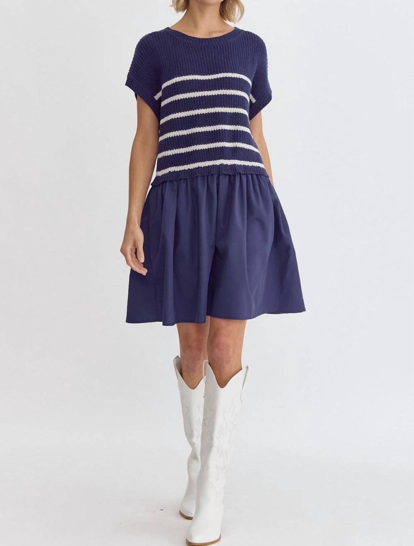 Entro - Striped Layered Dress