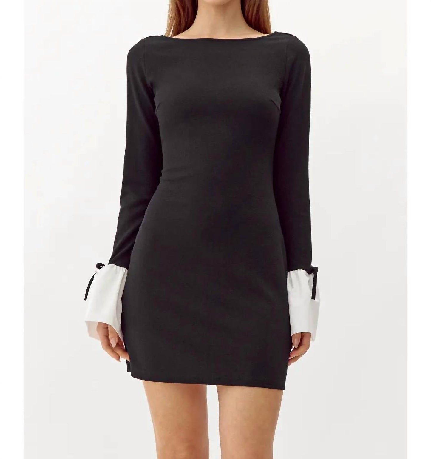 Adelyn Rae - Vicki Contrast Cuff Mini Dress