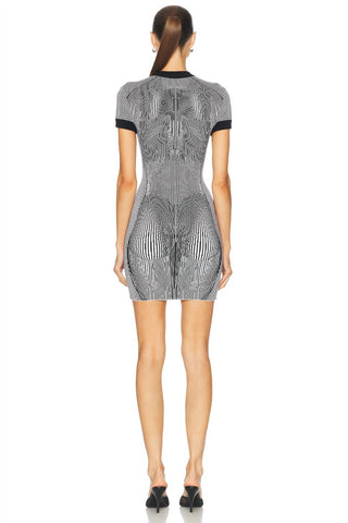 Jean Paul Gaultier - Morphing Pinstripe Short Dress
