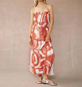 Bella Dahl - Strapless Abstract Midi Dress