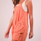 Very J - Mineral Washed Sleeveless Casual Knit Romper