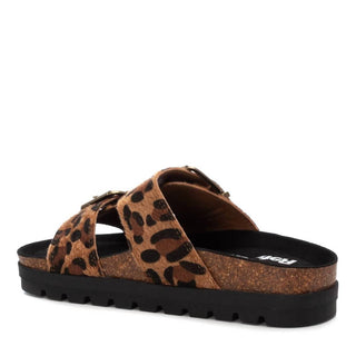 Xti - Women's Textured Platform Sliders Sandals