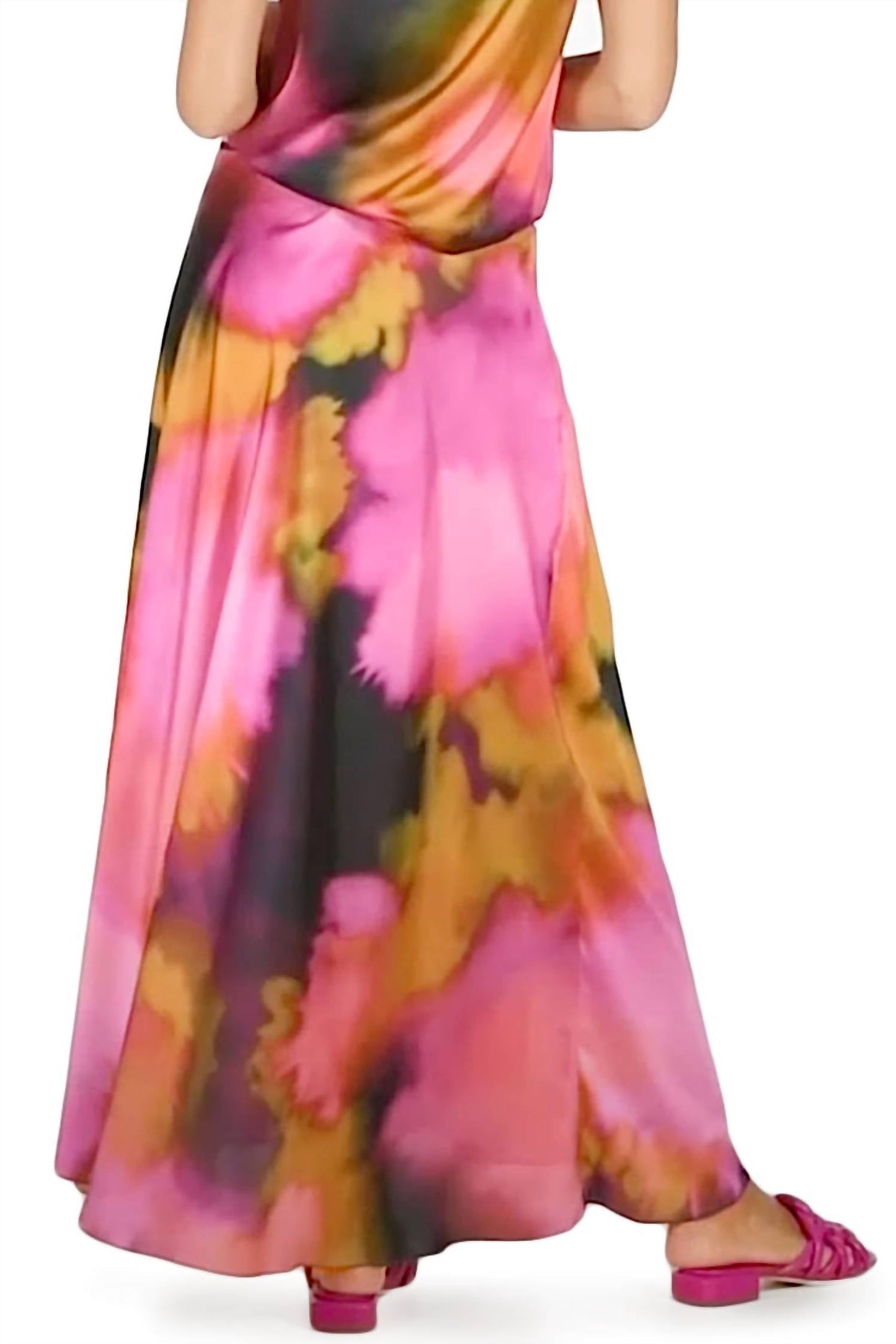 Beate Heymann - Wild Abstract Satin Maxi Skirt