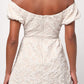 Lulus - Avery Jacquard Puff Sleeve Mini Dress