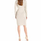 Calvin Klein - Glitter Sheath Knit Lace Up Sweater Dress