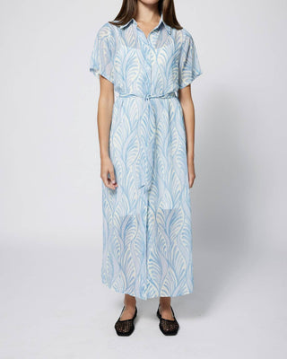 Amanda Maria - Chiffon Beach Print Shirt Dress