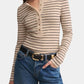 Z Supply - Women's Eve Stripe Henley Long Sleeve Top