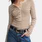 Z Supply - Eve Stripe Henley Long Sleeve Top
