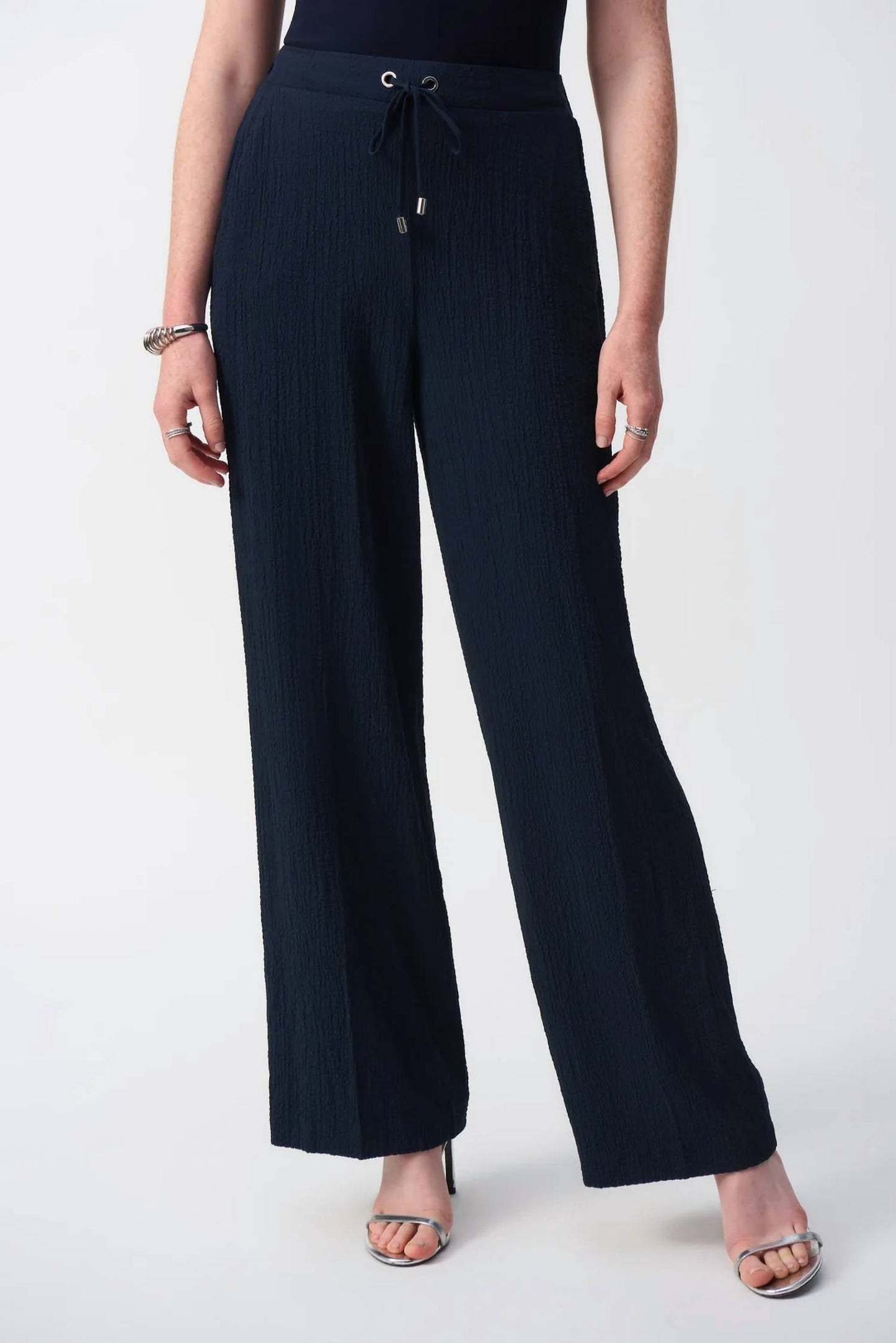 Joseph Ribkoff - Seersucker Wide Leg Pull-On Pants