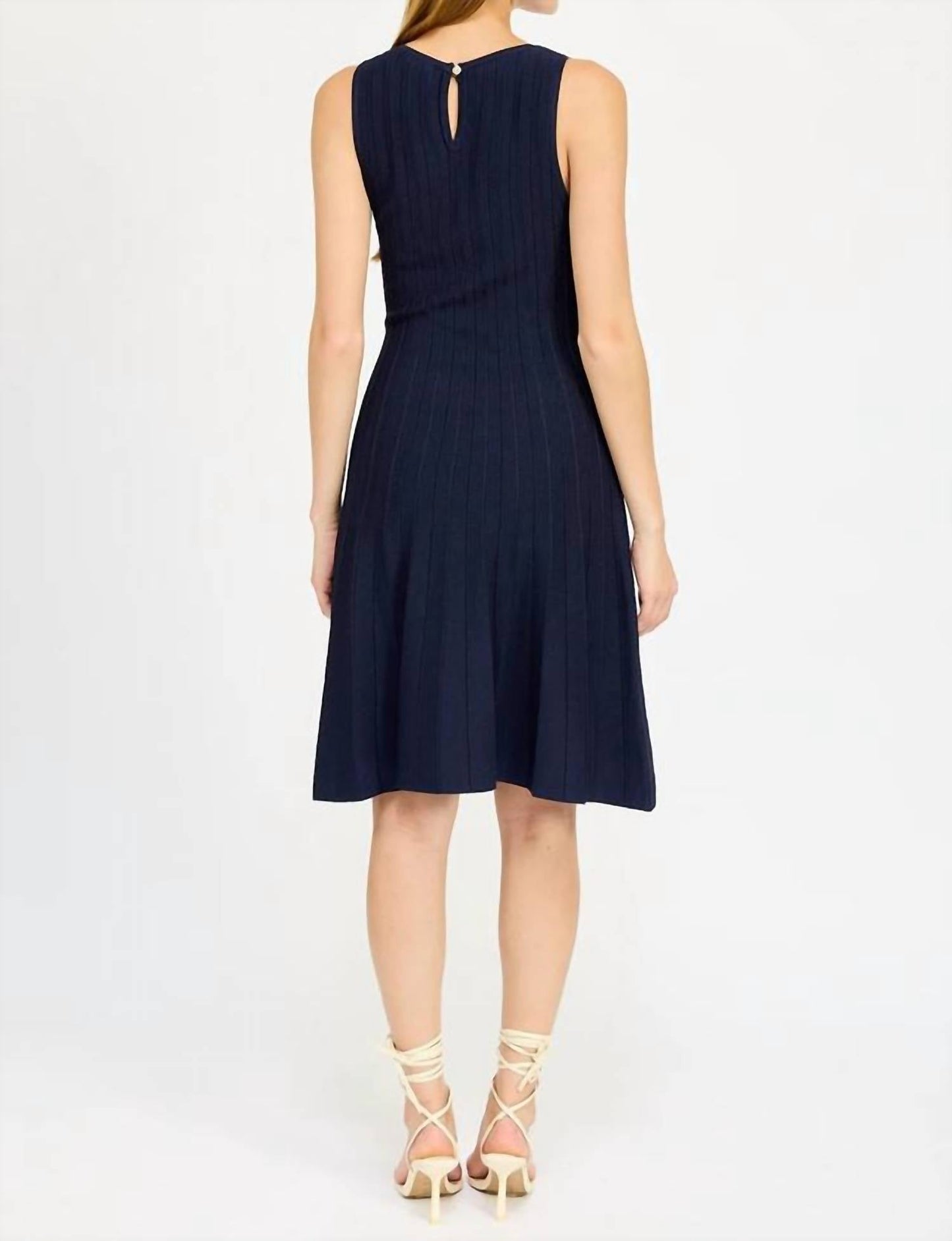 En Saison - Pleated Knit Mini Dress