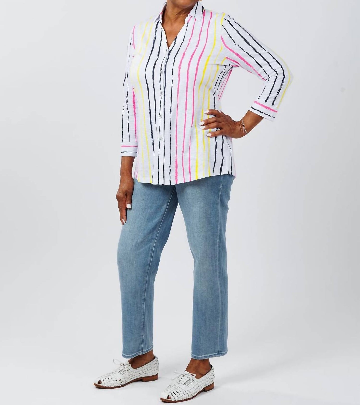 E.L.I. - Cece 3/4 Sleeve Shirt Jacket