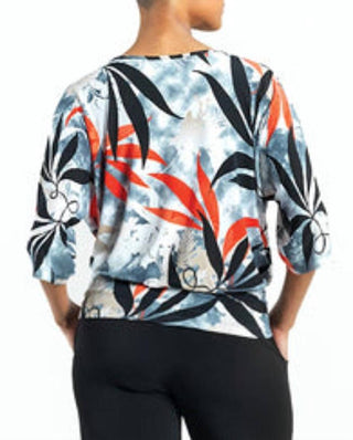 Clara Sunwoo - Leaf Scatter Side Tie Top