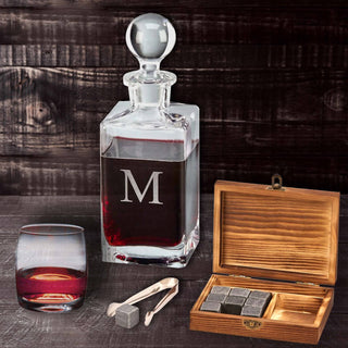 Creative Gifts International - Wood Box Whiskey Stone Set