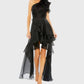 Ieena For Mac Duggal - One Shoulder Ruffle High Low Gown