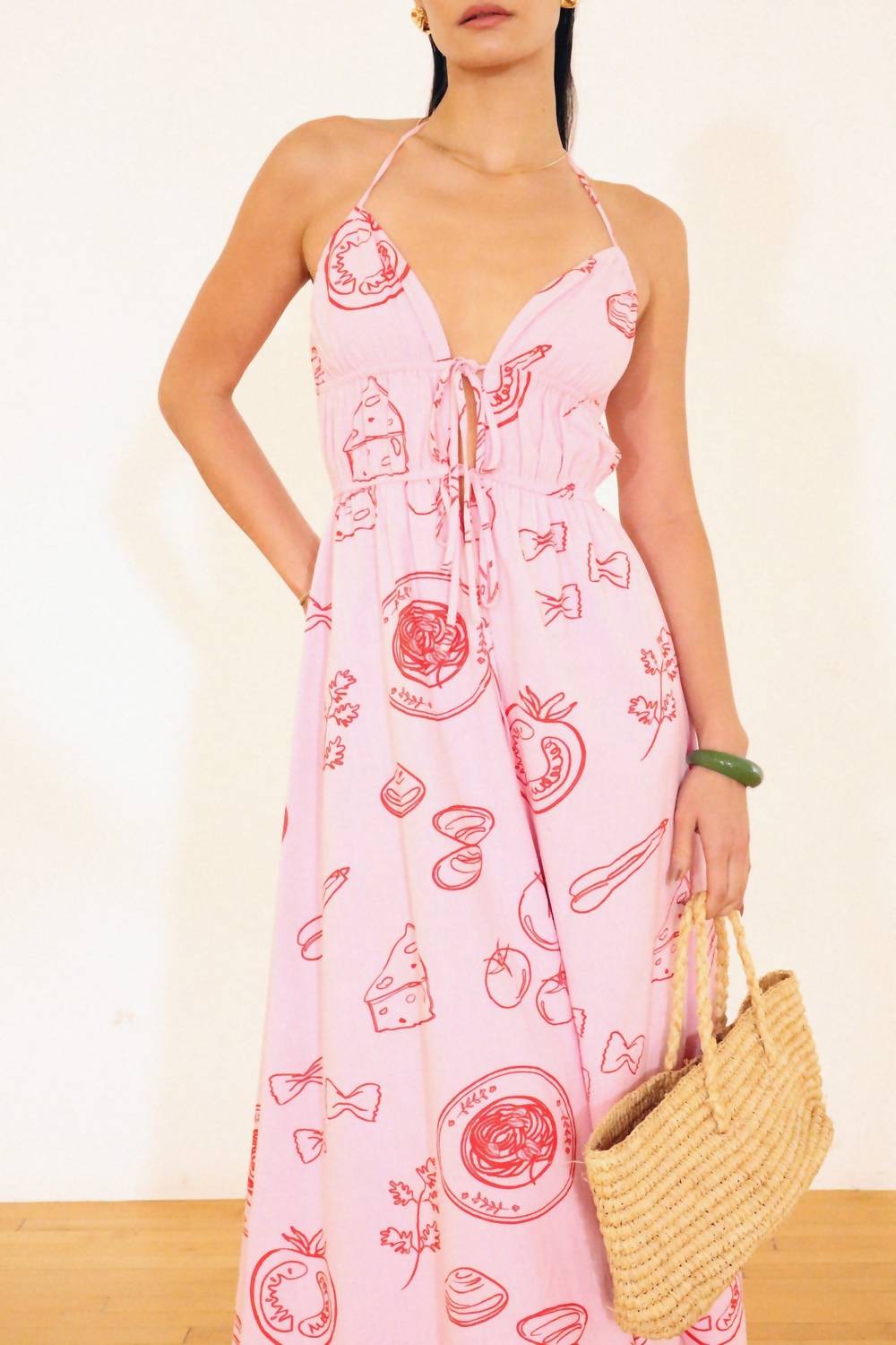Bailey Rose - Halter Pasta Printed Dress