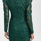 Black Halo - Santorini Lace Sequin Long Sleeve Mini Dress