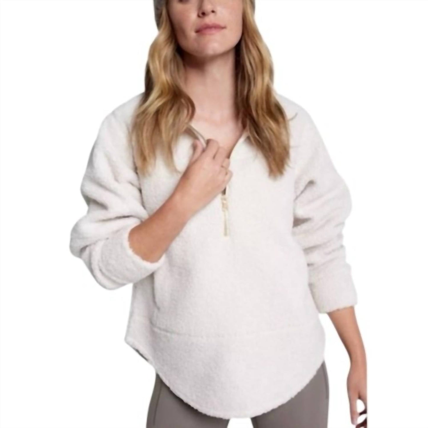Calia - Women's Seamed Sherpa 1/2 Zip Pullover