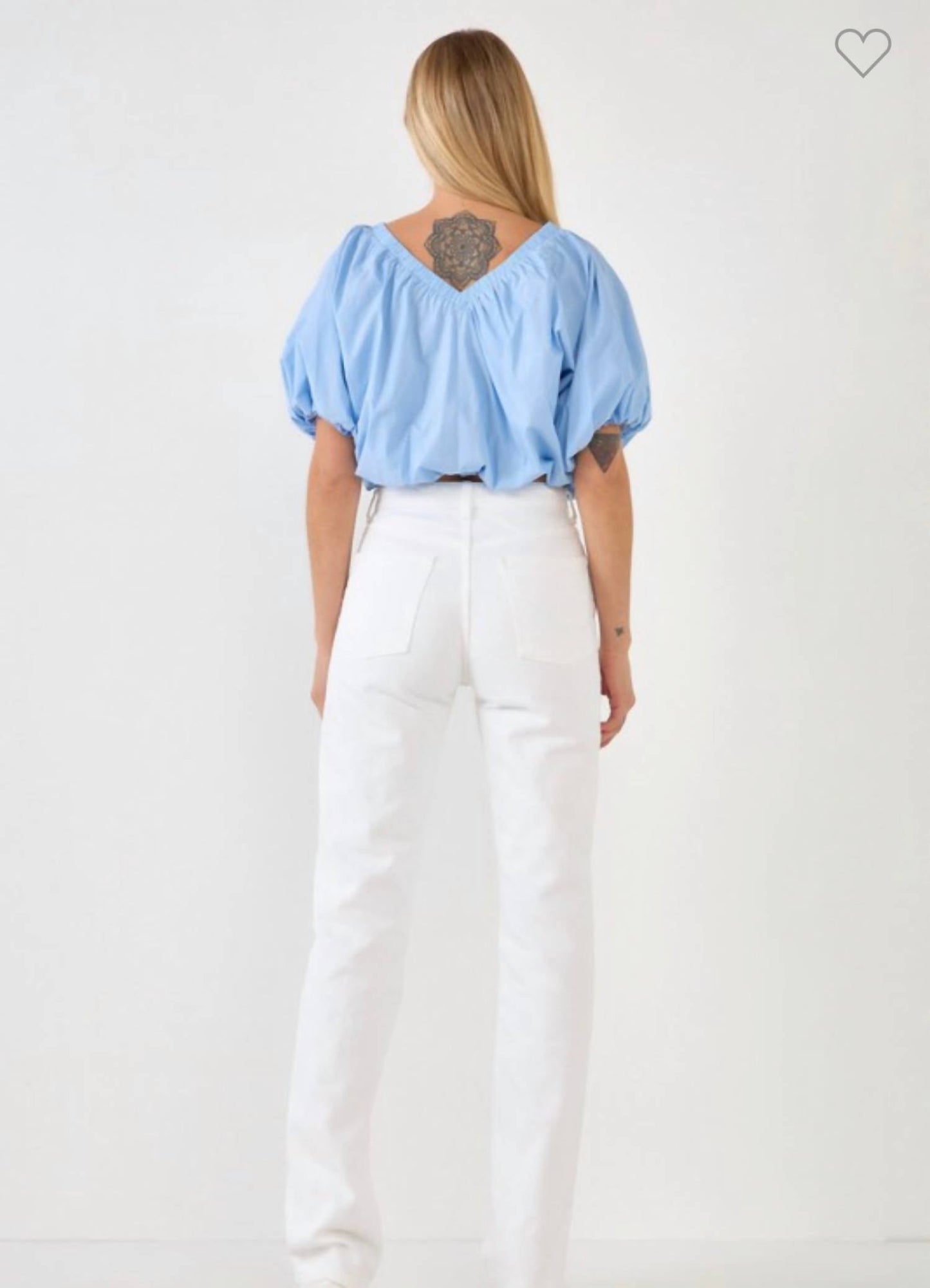 2.7 August Apparel - Puff Sleeves Blouse
