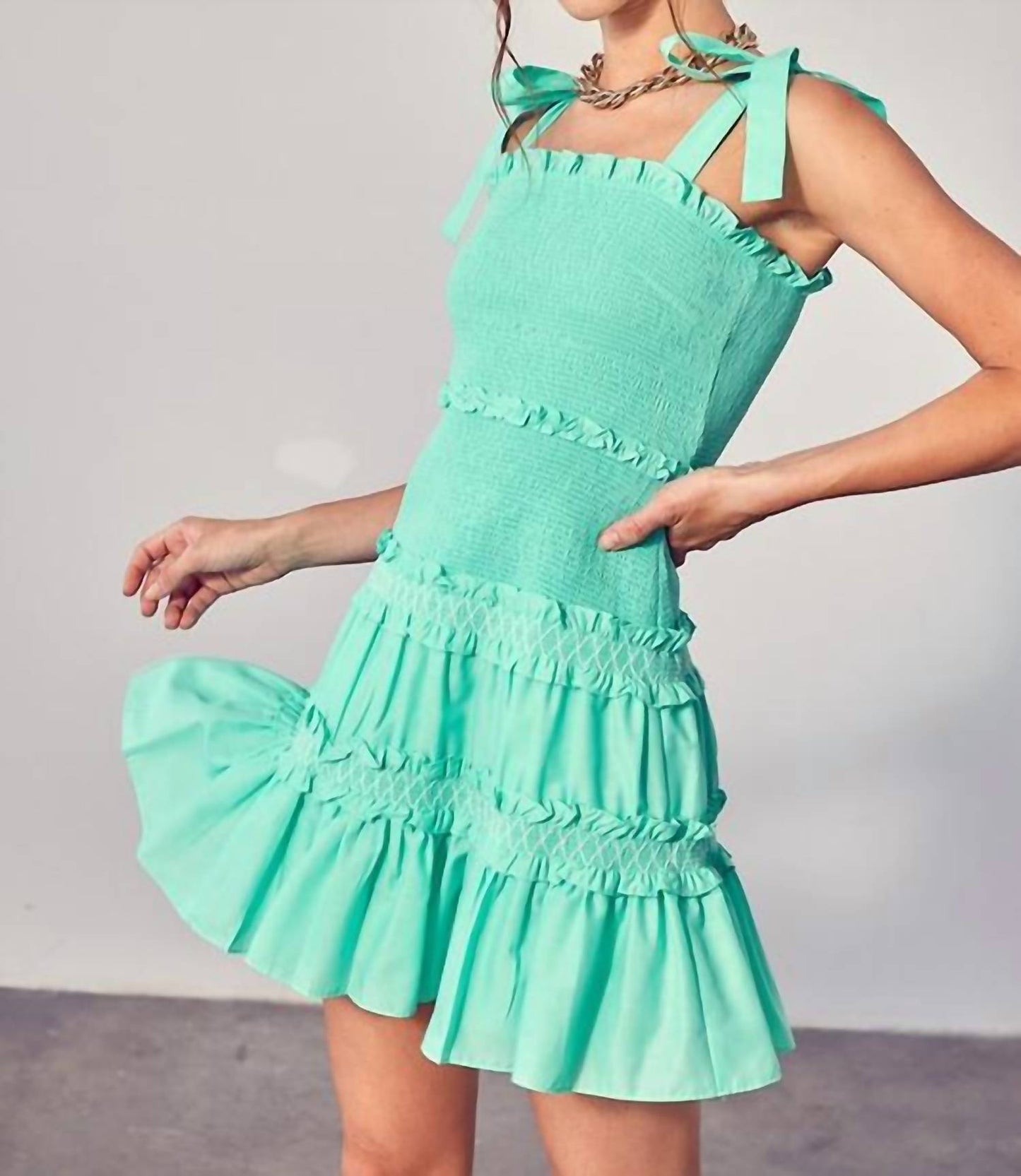 Do+Be - Smocked Tiered Dress