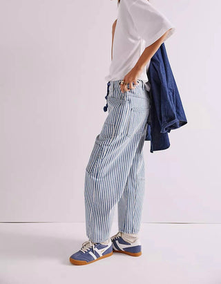 Free People - Moxie Railroad Low-slung Jeans