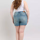 Judy Blue - Mid Rise Vintage Button Fly Destroy Denim Short