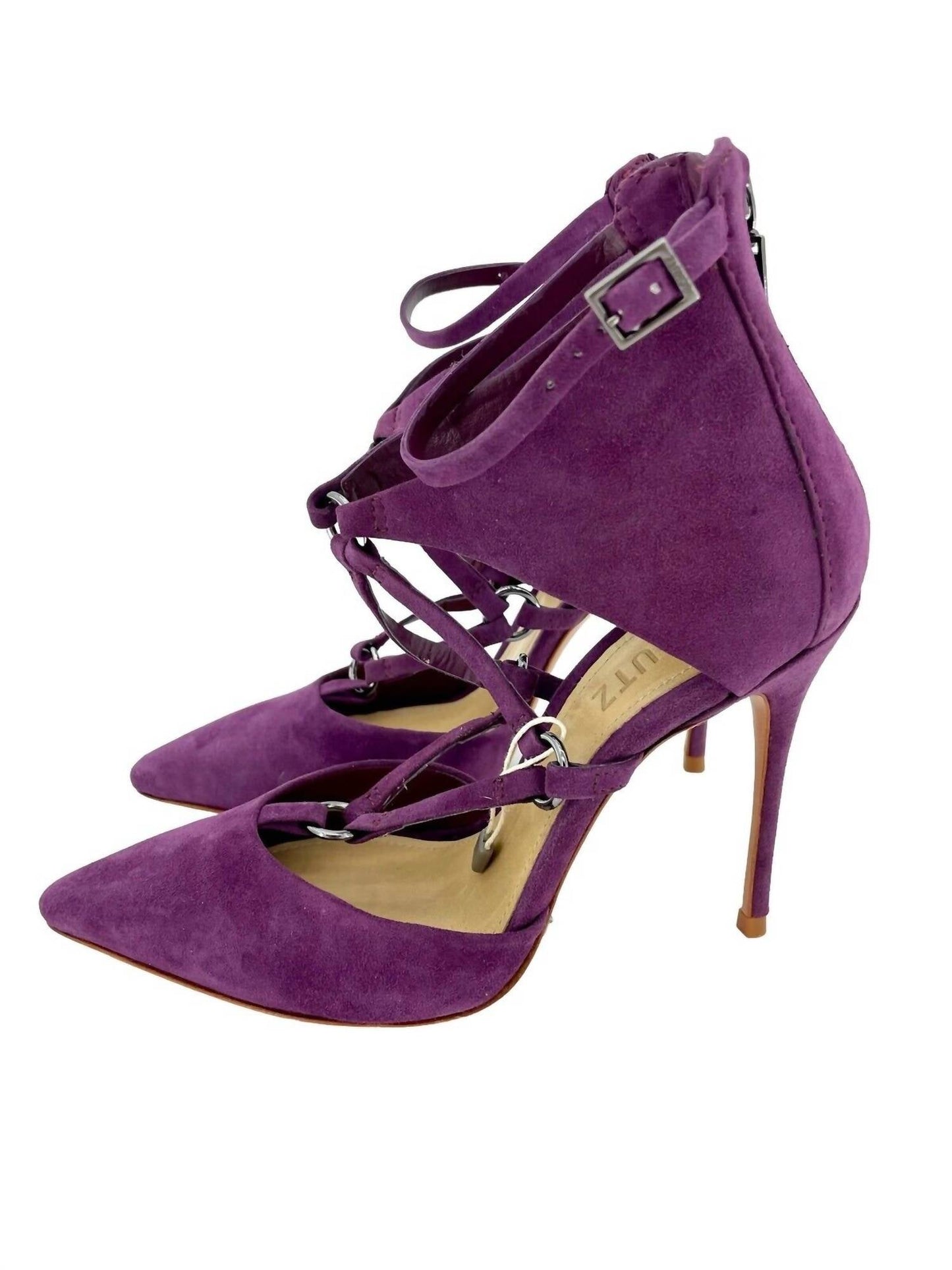 Schutz - Women's Suede Leather Pointed Toe Stiletto Pumps Heels
