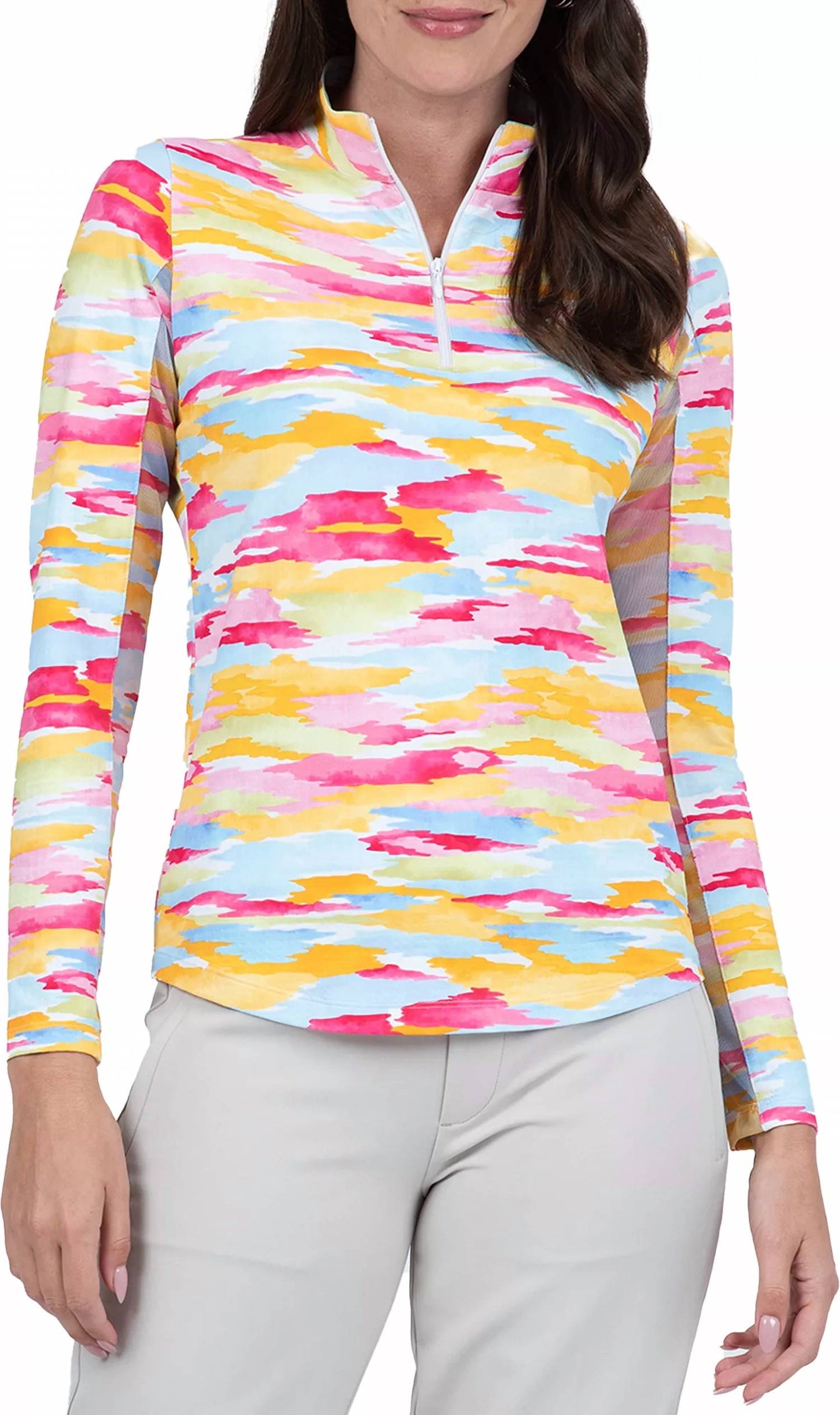 Ibkul - Mock Zip Neck Top - Jesse