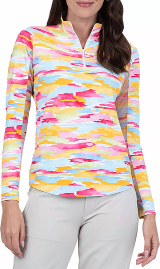 Ibkul - Mock Zip Neck Top - Jesse