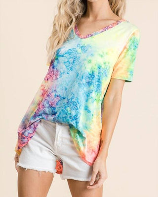 Bibi - Neon Tie Dye Top
