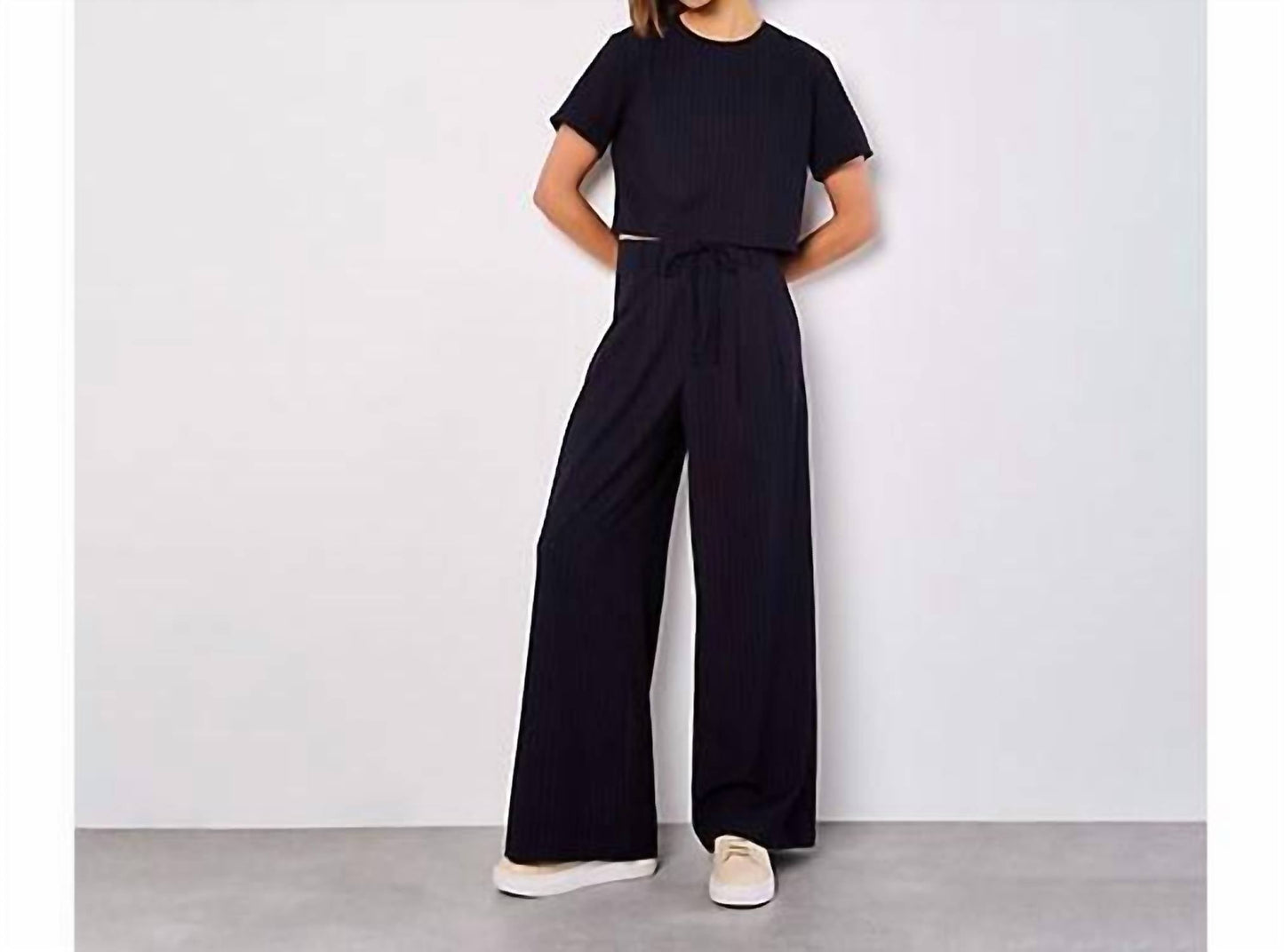 Apricot - Pinstripe 2 Pleat Trousers Pants