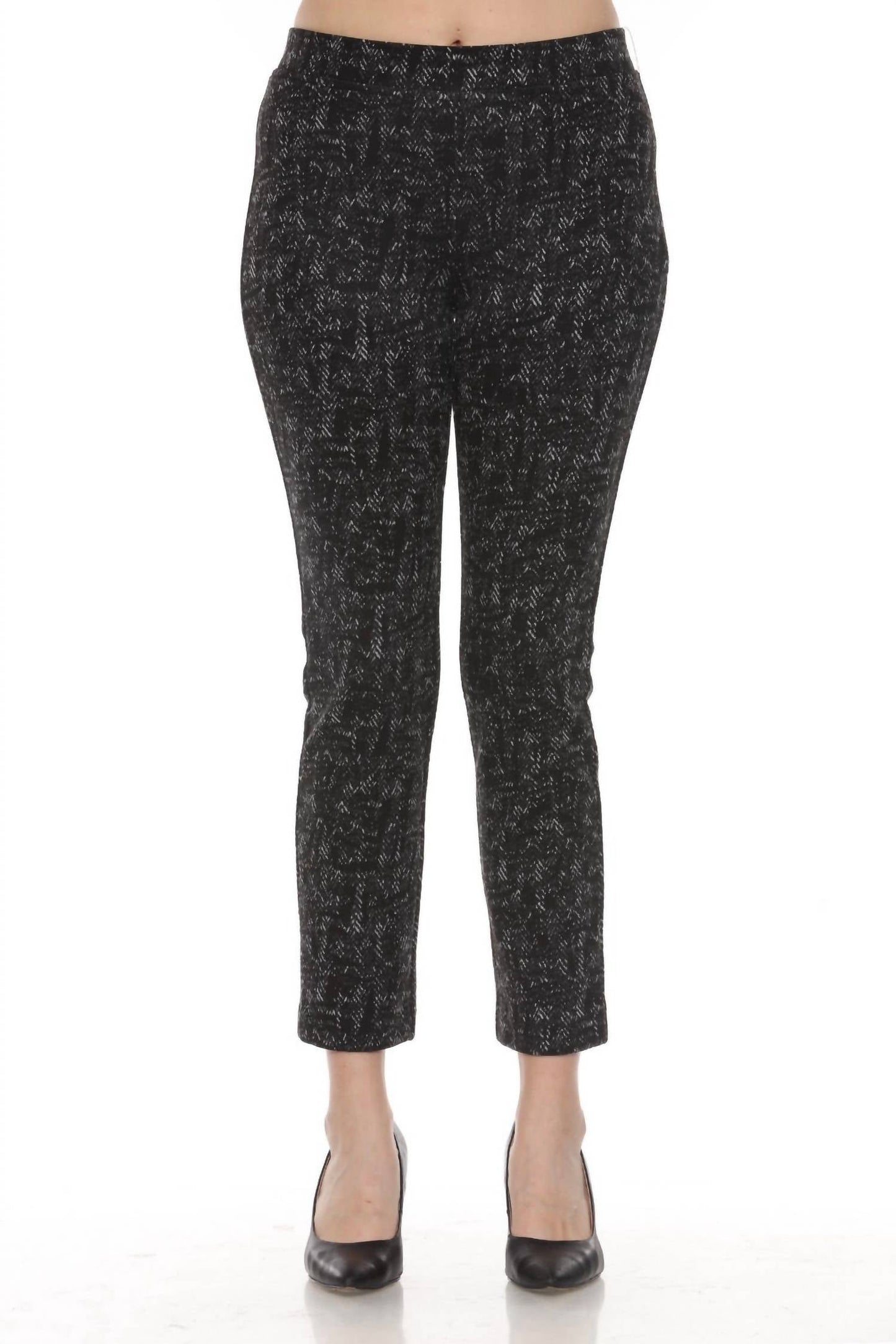 Joseph Ribkoff - Chevron Jacquard Knit Slim Pant
