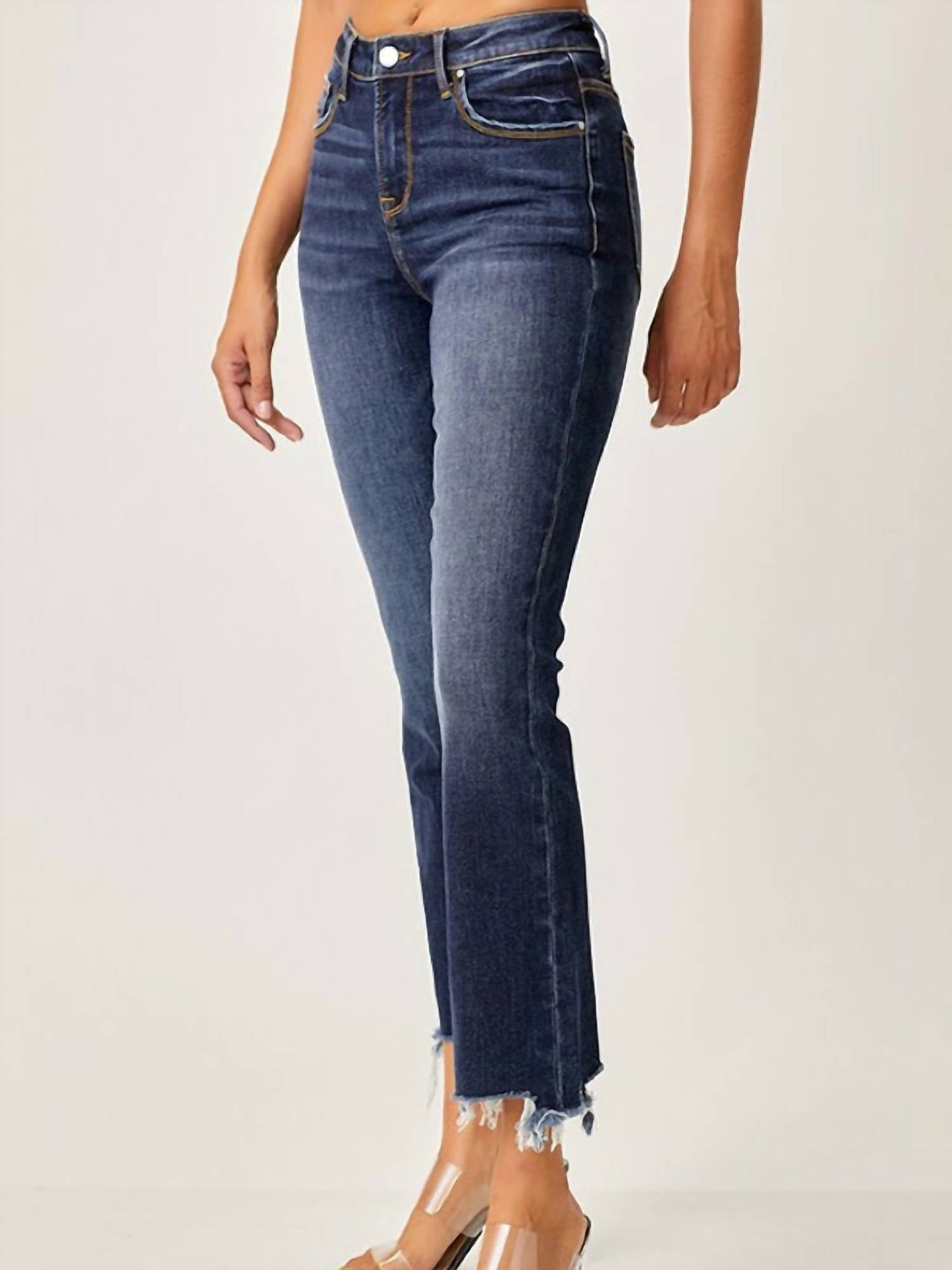 Risen - Curvy High Rise Slim Straight Jeans