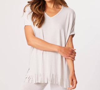 French Kyss - V-Neck Fringe Top