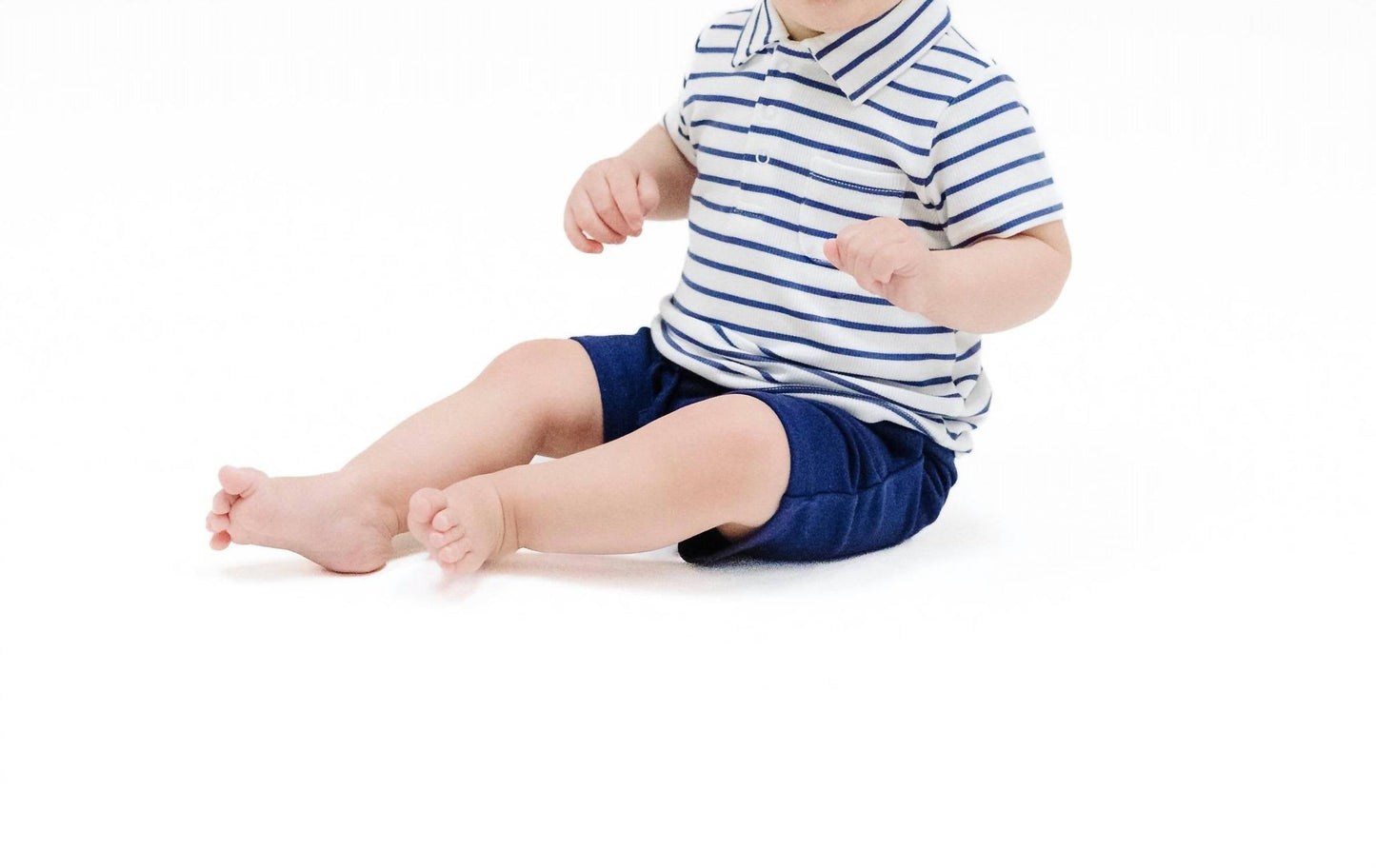 Angel Dear - Rib Shirt & French Terry Short Set