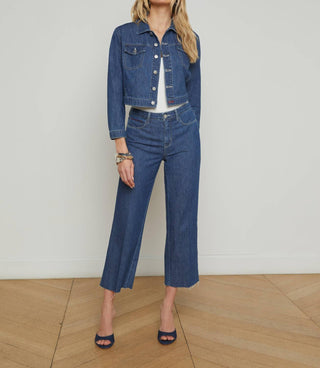 L'Agence - Koda Cropped Denim Jacket